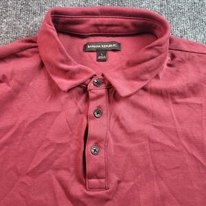 Banana Republic Men's Burgundy Polo Shirt Short Sleeve Casual Top Size L